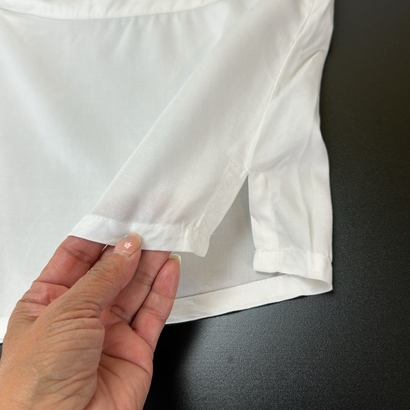 Vtg Nomadic Traders Fresco White Sweetheart Cami Shell Top XL Eyelet embroidered - Picture 6 of 12